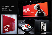 Tech Branding Identity Mockup Set, an Advertising Mockup by Pitchlook.Studio (Thumbnail 1 of 5)