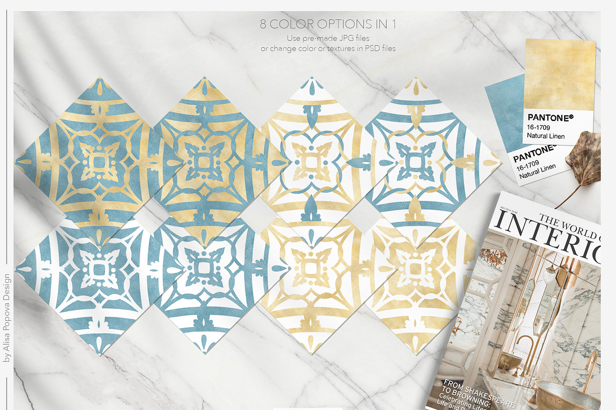 Islamic Moroccan & Azulejos Patterns, a Pattern Graphic by Alisa Fimen Design (Photo 10 of 11)