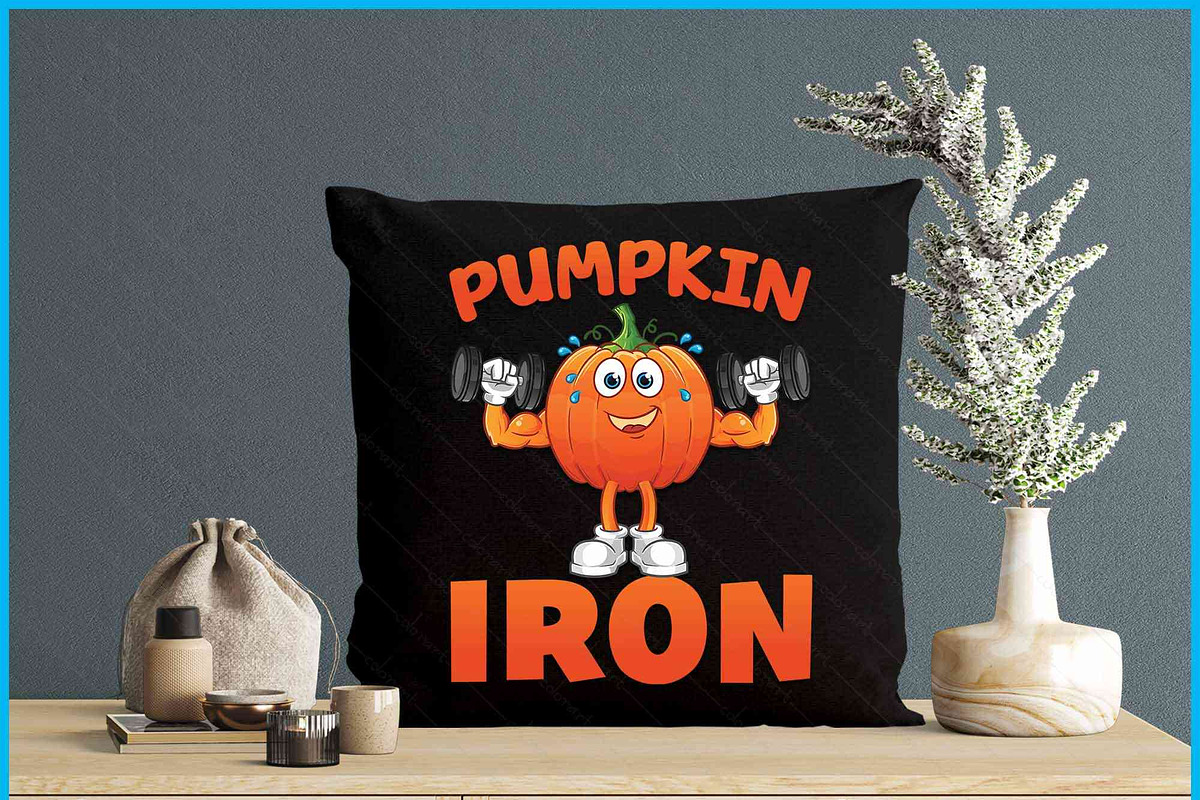 Pumpkin Iron Gym Halloween SVG, an Object Graphic by Creativeusart (Photo 4 of 4)