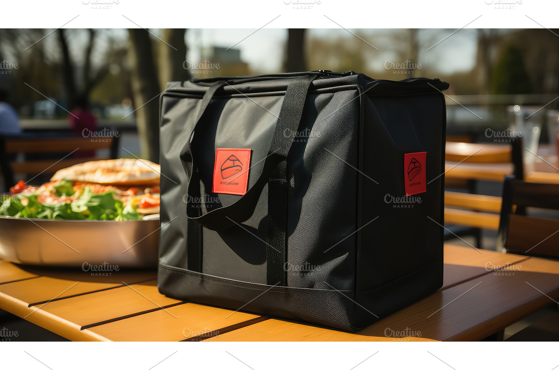 thermal food delivery bag ai, a Food & Drink Photo by pikepicture
