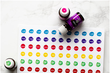 0.5" Waterproof Bottle Cap Labels