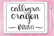 CalligraCrayon Procreate Brush, a Brush Add-On by Nicole Dawn Design (Thumbnail 1 of 3)