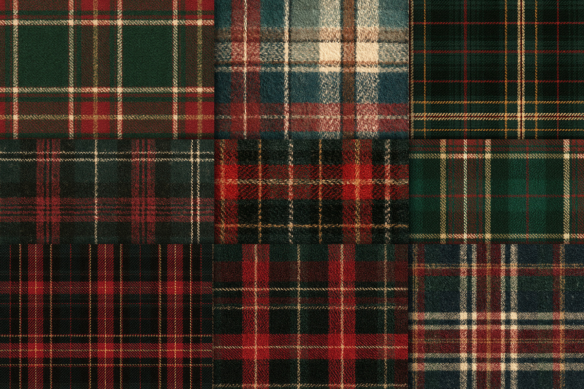 Vintage Christmas Tartan Paper, a Pattern Graphic by Black Bird Studio (Photo 4 of 6)