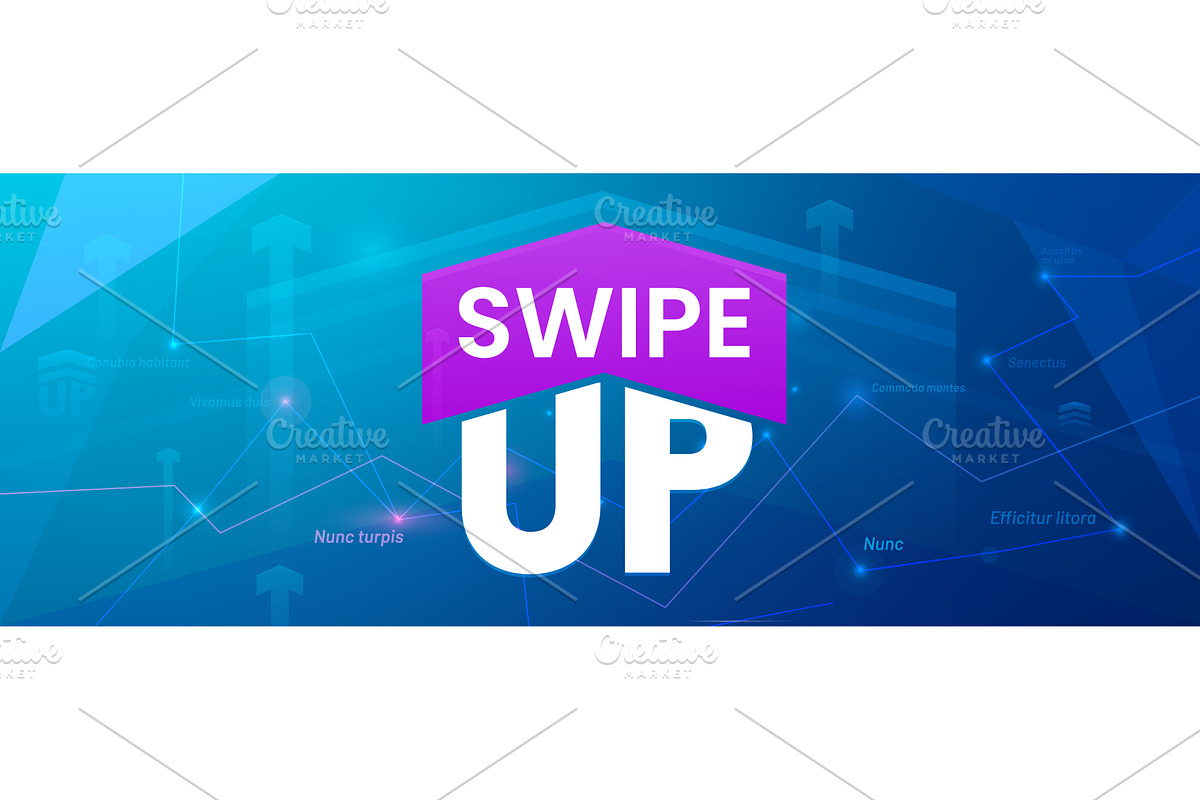 Swipe up banner, an Object Illustration by Vector Tradition