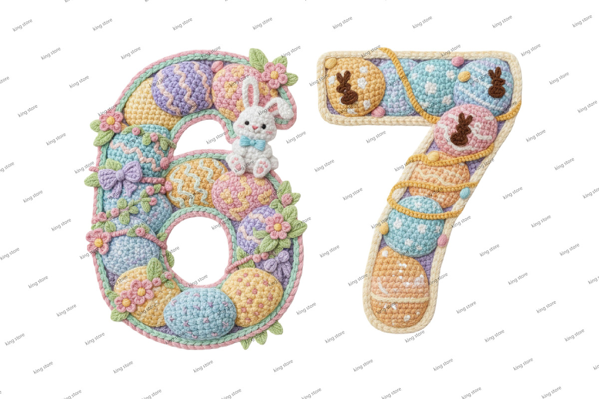 Faux Yarn 67, Easter Six Seven Png, an Illustration by Designking (Photo 1 of 6)