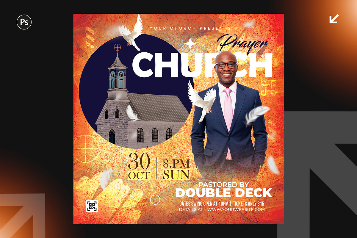 06 Church Prayer Flyer Design Bundle, a Flyer Template by Shajib Shikder (Photo 3 of 7)