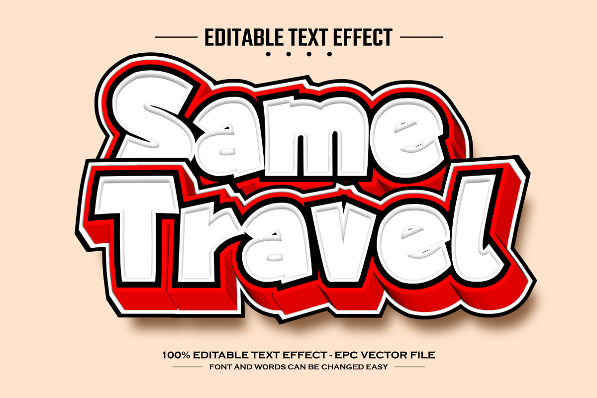 Same travel editable text effect, a Layer Style Add-On by nicemorning (Photo 1 of 3)