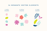 Retro Funky Vector Flower Set, an Object Graphic by Ashley DeMeyere (Thumbnail 3 of 5)