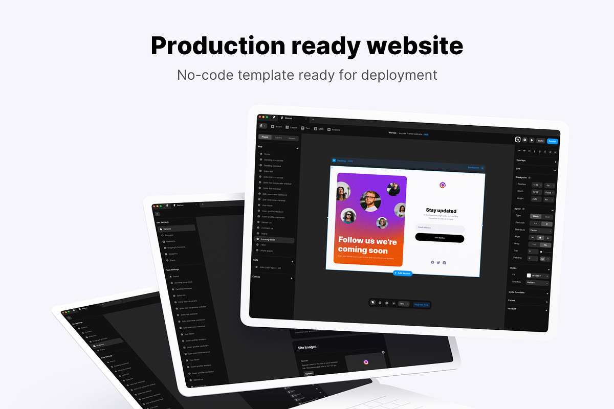 Workze job board template for Framer, a Landing Page Template by WhiteUI.Store (Photo 7 of 8)