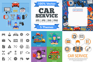 Car Services Concepts, a Technology Illustration by TAlex
