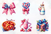 Coquette 4th of July Clipart, a Seasonal Illustration by RobertsArt (Thumbnail 2 of 7)
