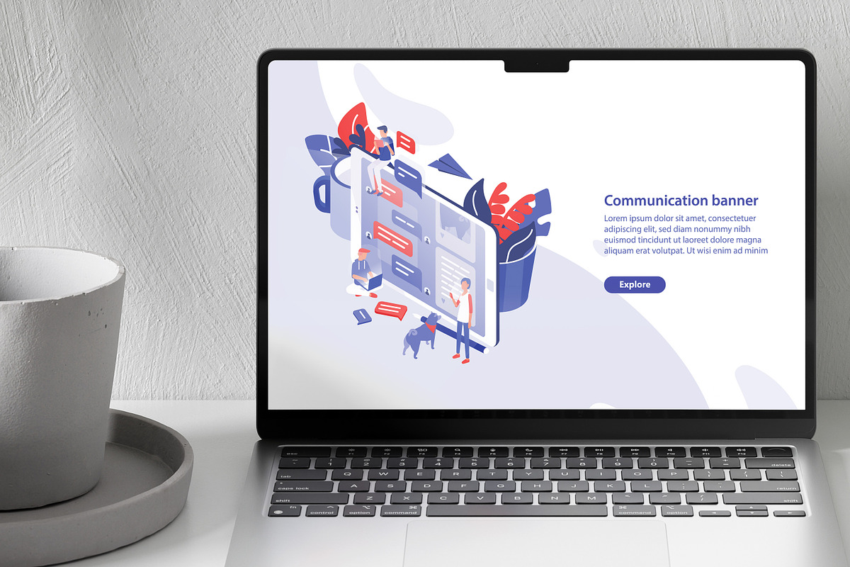 Online communication concept, a Technology Illustration by Good Studio (Photo 3 of 3)