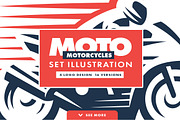 Motorcycle logo set., a Branding & Logo Template by SODESIGN (Thumbnail 2 of 2)