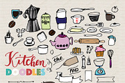 Kitchen Doodles - Vector Set, an Illustration by OhEverythingHandmade (Thumbnail 1 of 3)