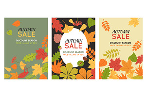 Autumn foliage sale cards. Season, an Object Illustration by YummyBuum