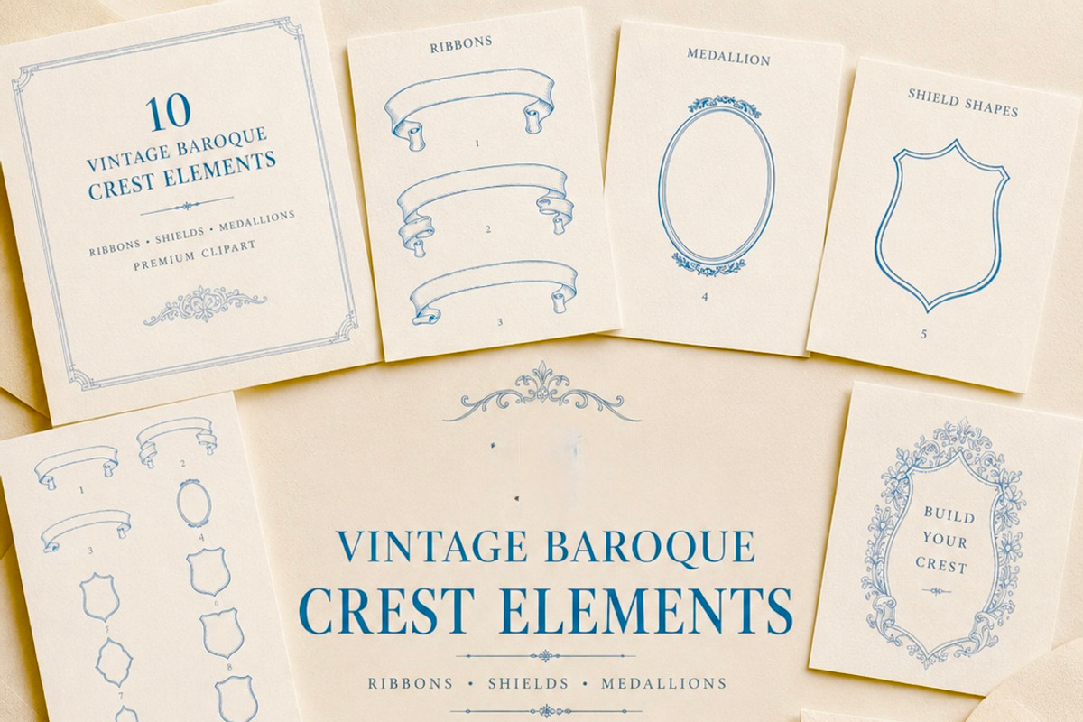Vintage Baroque Clipart, an Object Illustration by HeavensStar (Photo 8 of 9)