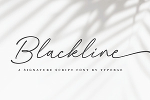 Blackline - Script Font With Swash