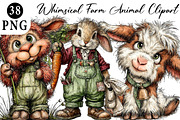 Whimsical Farm Animal Clipart Bundle, an Illustration by Daily.Designs (Thumbnail 1 of 5)