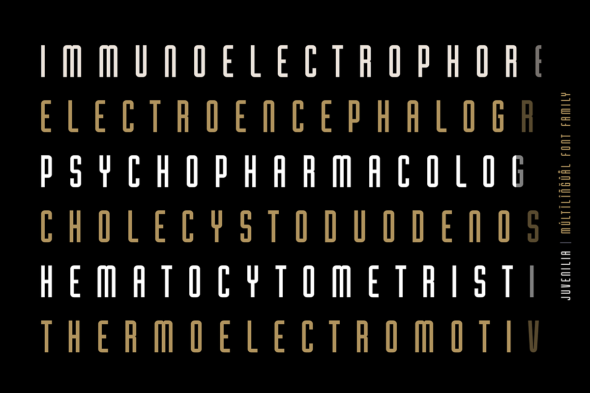 Juvenilia - Geometric Font Family, a Sans Serif Font by alpercakici (Photo 11 of 18)