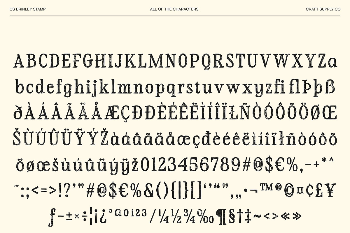 CS Brinley Stamp, a Serif Font by Craft Supply Co. (Photo 8 of 8)
