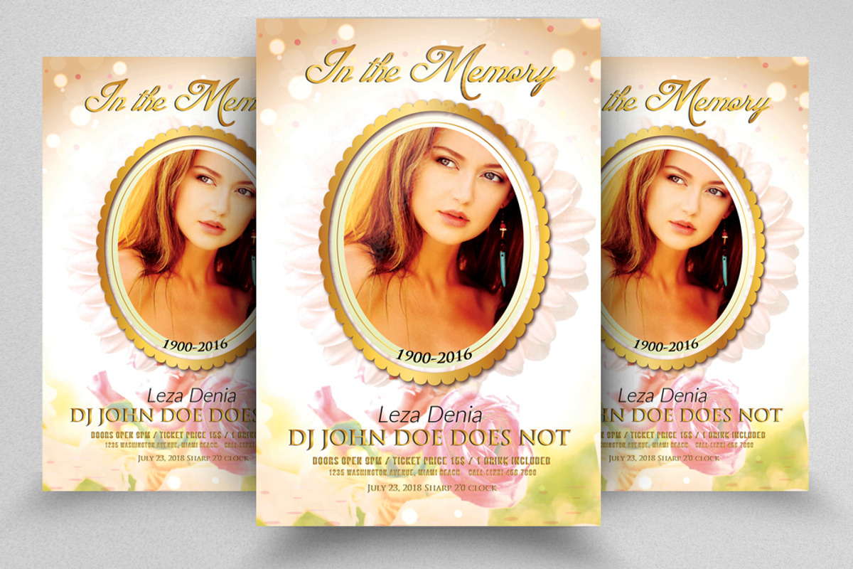 Memorial & Funeral Flyer Templates, a Flyer Template by Business Flyers (Photo 1 of 3)