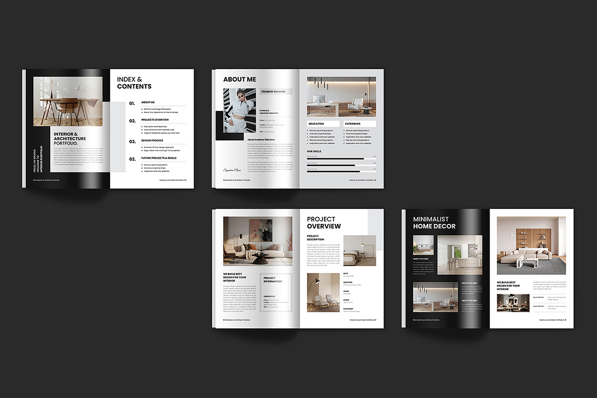 Interior Design Portfolio Template, a Brochure Template by Spark_Creative (Photo 12 of 15)