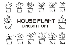House Plant, a Symbol Font by Fourteen Letter