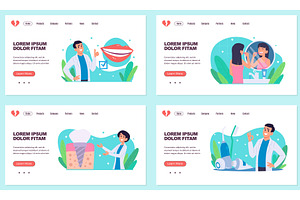 Dentist landing. medical website, a Healthcare Illustration by Onyx