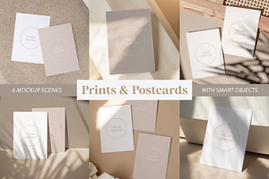 Prints & Postcards Mockup Set