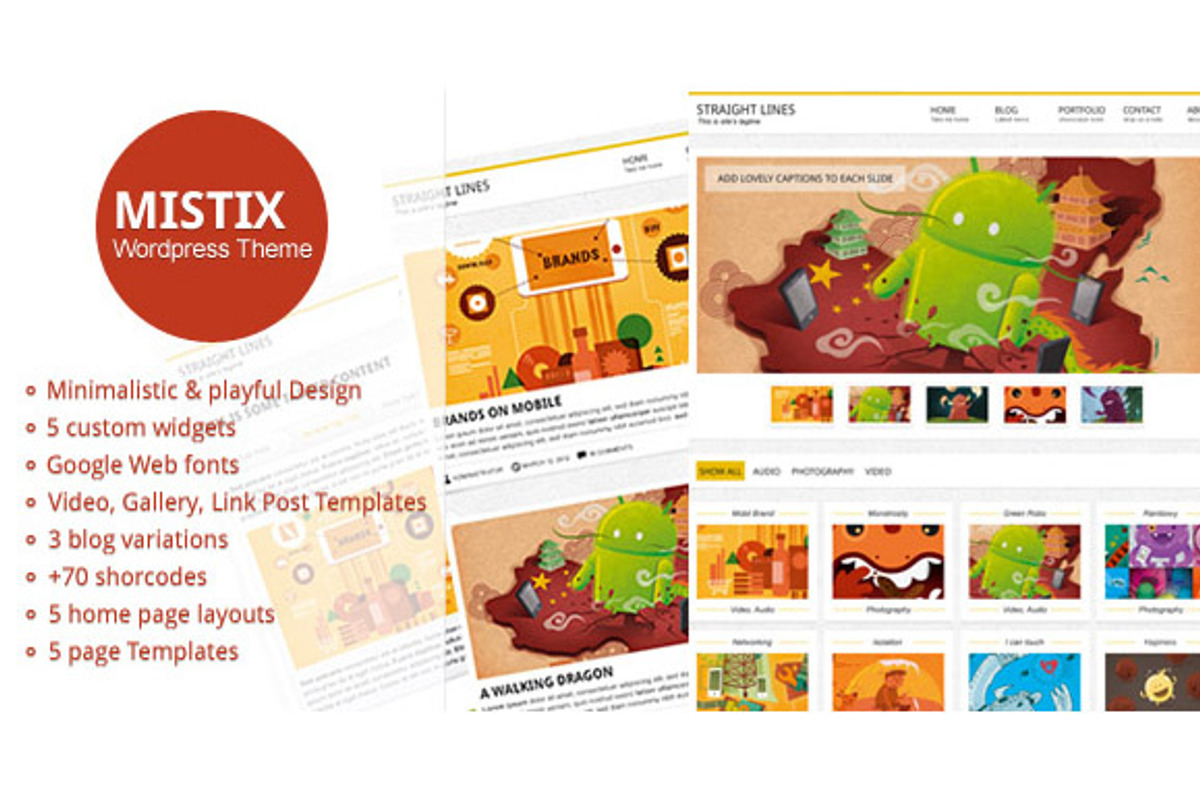 Mistix - A Minimal Wordpress Theme, a WordPress Template by PremiumCoding (Photo 1 of 5)