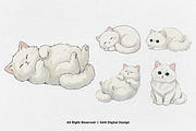 15 Bundle Watercolor Big Cat White, an Animal Illustration by Morspective (Thumbnail 5 of 8)