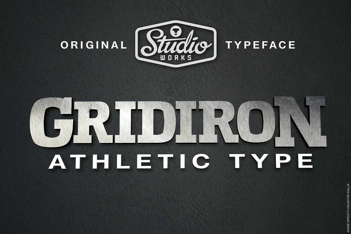 Gridiron | Athletic Display Type, a Slab Serif Font by StudioWorks (Photo 1 of 10)