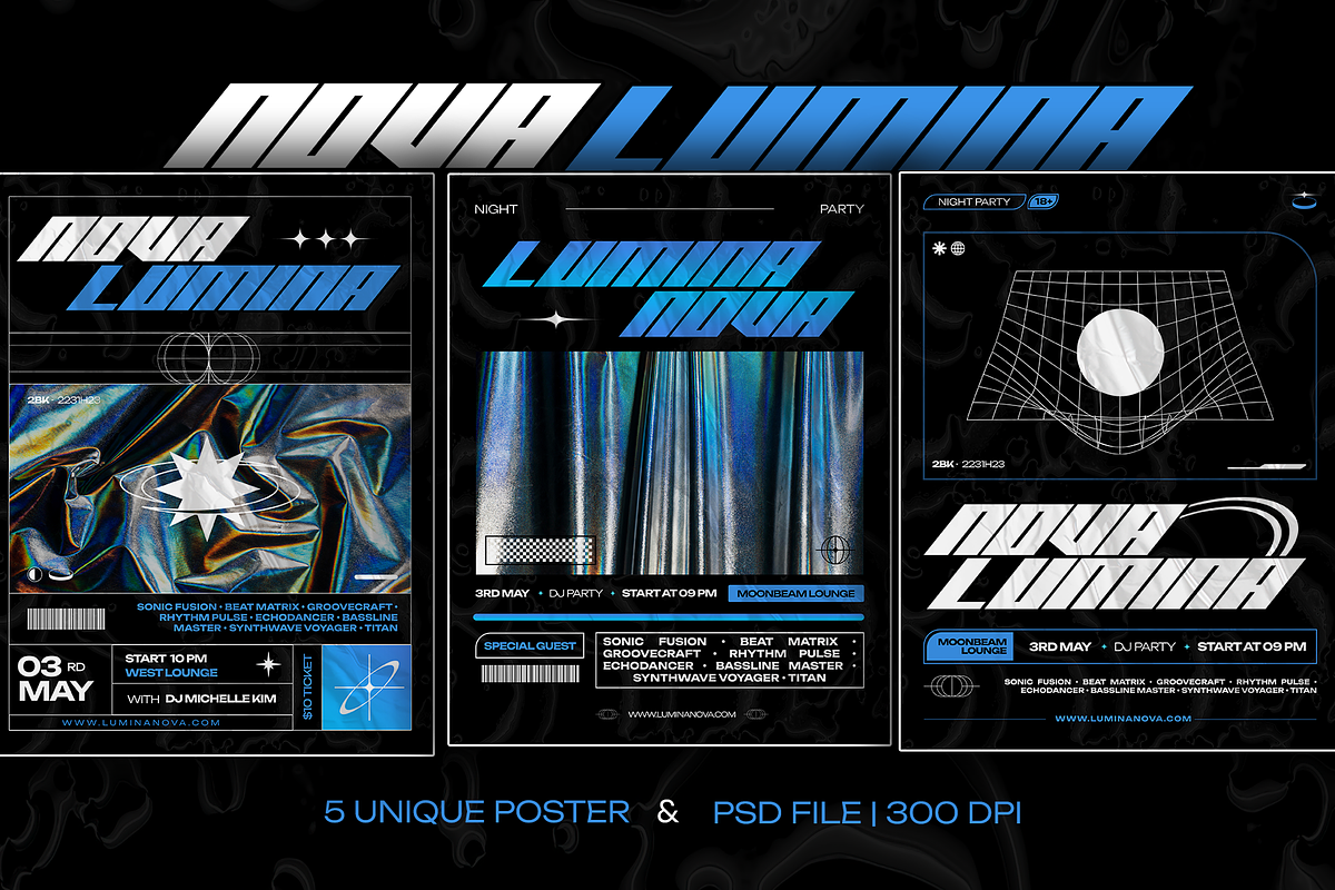 Nova - Night Party Flyer Templates, a Flyer Template by Inviline.co (Photo 4 of 6)