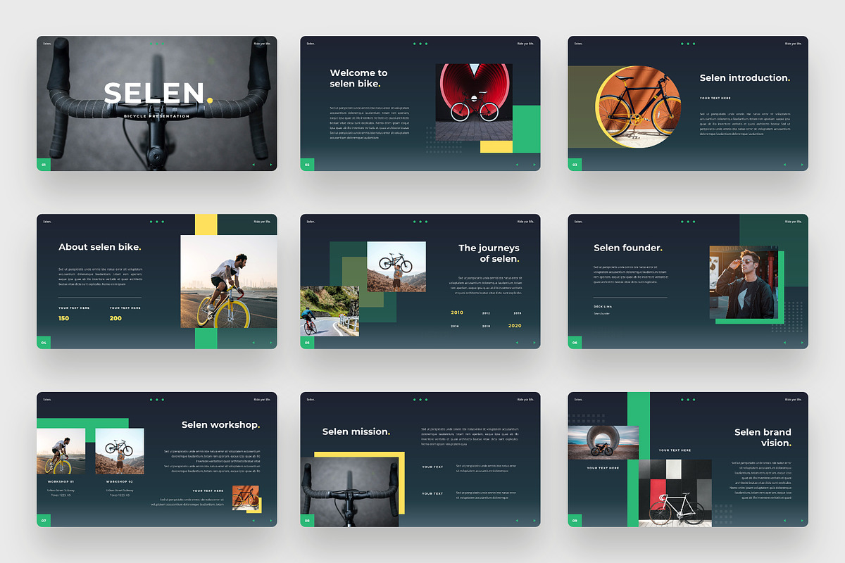 Selen - Bicycle Keynote Template, a Presentation Template by BeadyLab (Photo 2 of 6)