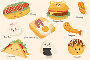 Funny Kawaii Food - Flat Vector, an Object Graphic by Artnivora.Std (Thumbnail 2 of 4)