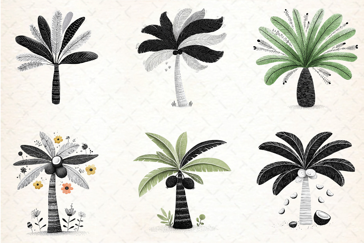 Watercolor Tropical Palm Trees, an Illustration by DreamCafeArt (Photo 3 of 8)