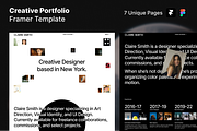 Creative Portfolio Framer Template, an UI Kit Template by Rozepaars Design (Thumbnail 1 of 4)