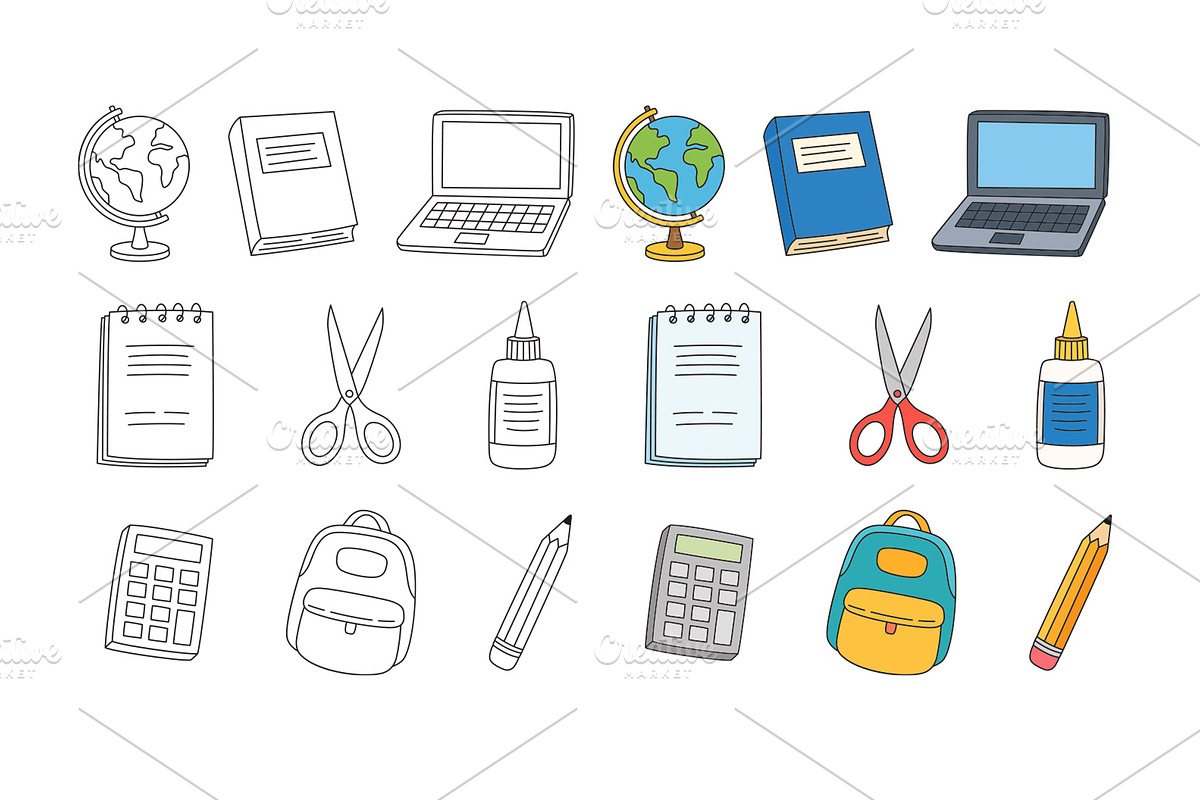 Stationary and Office Supplies., an Education Illustration by kaisorn (Photo 2 of 3)