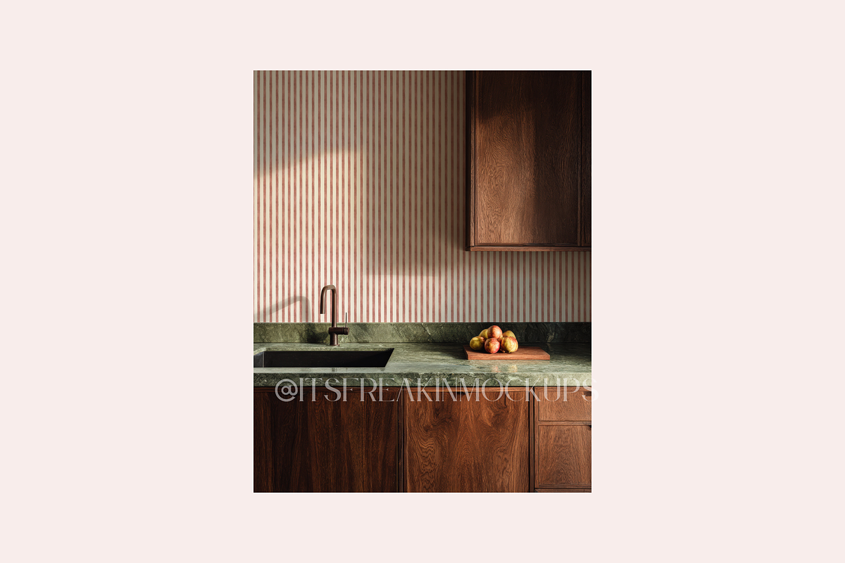 Kitchen Wallpaper Mockup PSD, a Household Mockup by ItsFreakinMockups (Photo 2 of 3)