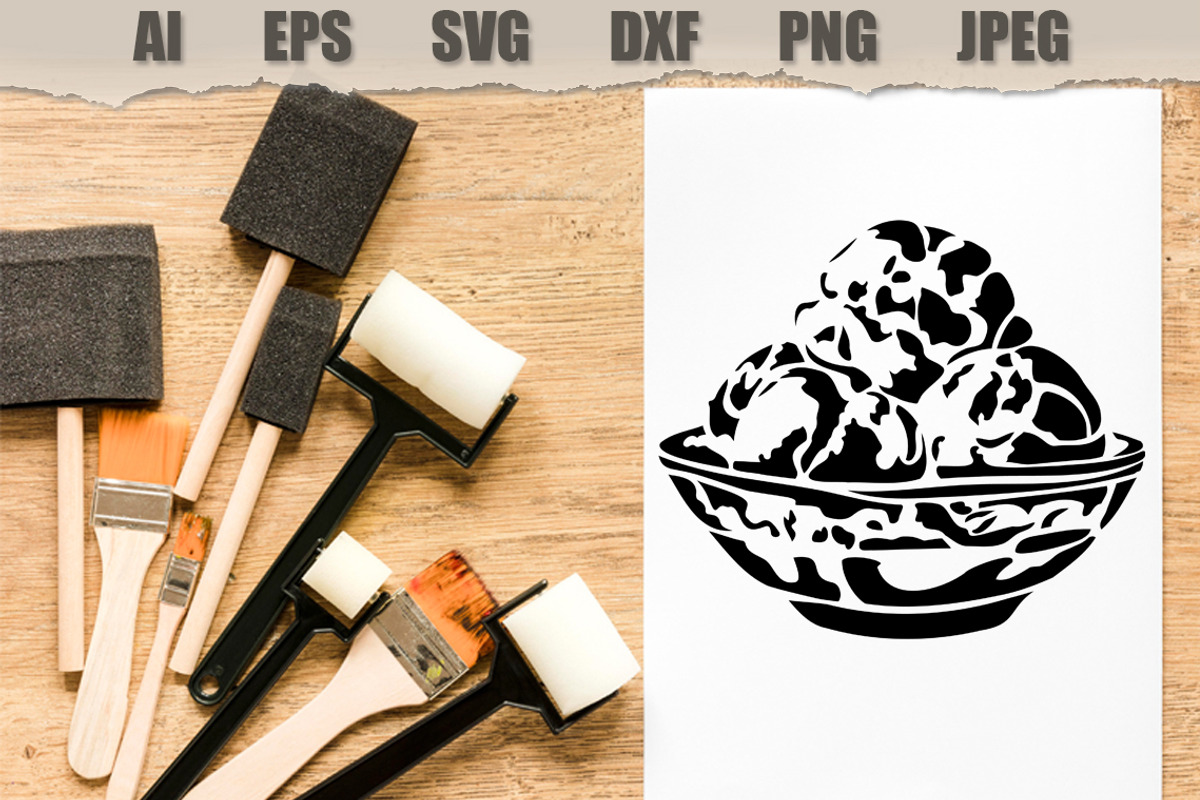 Stencils Ice Cream, a Food Illustration by MARYCRAFTIRIA (Photo 2 of 3)