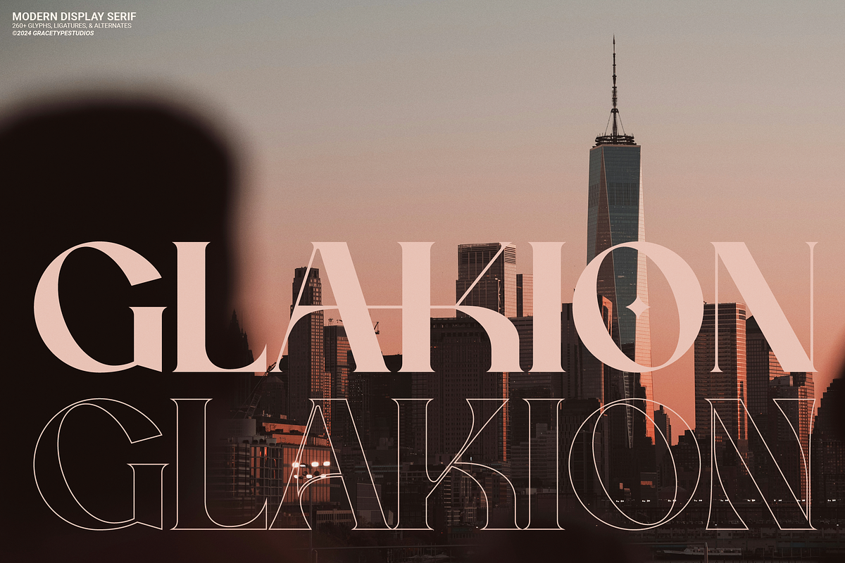Glakion | Modern Display Serif, a Serif Font by gracetype_studio (Photo 1 of 14)