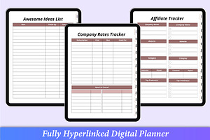 Digital Online Business Planner IPad