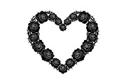 Floral Heart Wreath SVG Bundle, an Illustration by Gaye Art (Thumbnail 25 of 31)