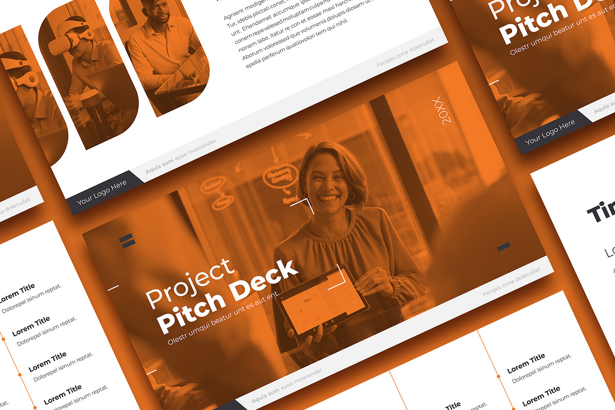 Minimal Corporate Pitch Deck, a Design Template by wavebreak