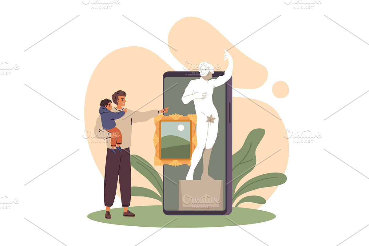 Online museum tours. Virtual, an Education Illustration by YummyBuum
