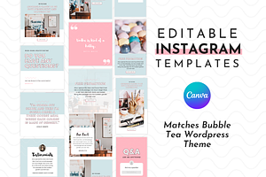 Instagram Template Blue Canva