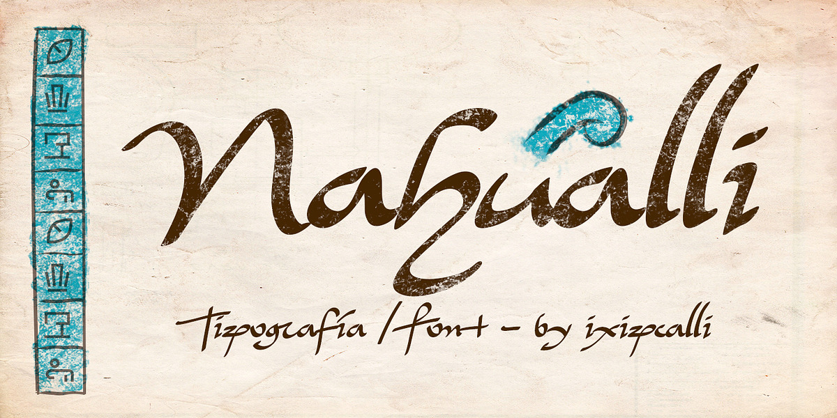 Nahualli, a Handwritten Font by Ixipcalli (Photo 1 of 5)