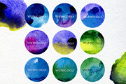 9 Watercolour blots with 2 texture, a Texture Graphic by sundrameda (Thumbnail 1 of 3)