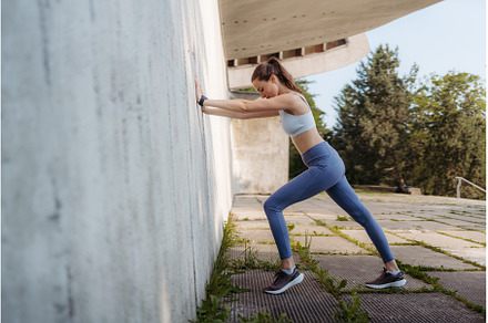 Portrait of young sporty woman in, a Sports & Recreation Photo by HalfPoint