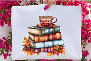 Watercolor Autumn Books Clipart, a Seasonal Illustration by SVGArt (Thumbnail 5 of 5)